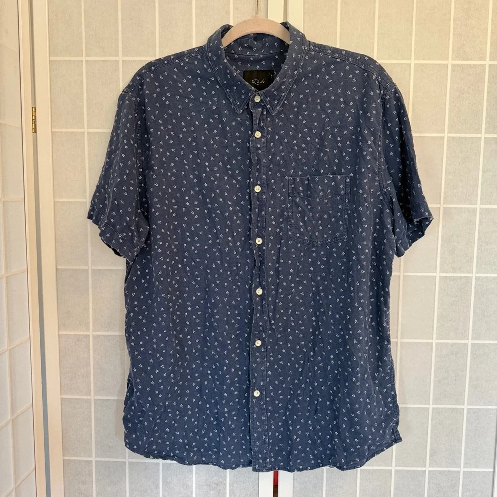 Rails Carson Linen-Blend Shirt Windy Palmate XL NWOT